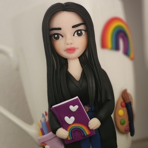 Cana personalizata cu figurina 3d profesoara/diriginta/invatatoare/educatoare - Artynos.ro