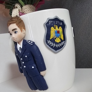 Cana personalizata cu figurina politist/politista /profesii  - casă & stil de viață - seturi de cadou - Artynos.ro
