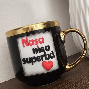 Cana personalizata pentru nasa/nas cu figurina 3d  - casă & stil de viață - seturi de cadou - Artynos.ro