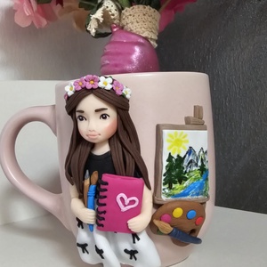 Cana personalizata pentru copii Mica Artista  - crăciun - cadouri de moș crăciun - cadouri de moș crăciun - Artynos.ro