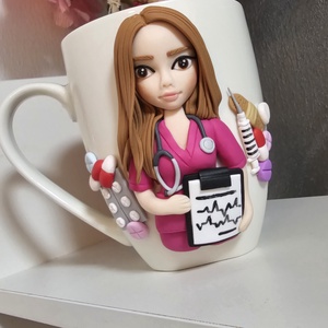 Cana personalizata cu figurina 3d pentru asistenta  - casă & stil de viață - seturi de cadou - Artynos.ro