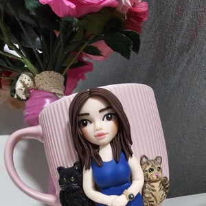 Cana personalizata pentru nasa cu figurina 3d + animalut - Artynos.ro