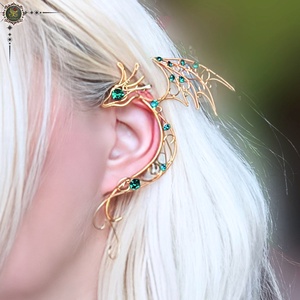 Cercel ear wrap Golden Dragon - Artynos.ro