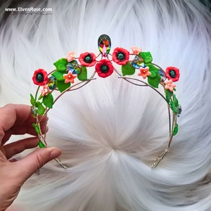 Bentiță de păr cu flori si cristale. Unicat, Îmbrăcăminte și modă, Accesorii păr, Accesorii de păr, Confecționarea bijuteriilor, ARTYNOS