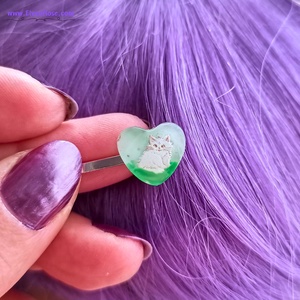 Agrafe de Păr Whimsical Kitten Heart, Îmbrăcăminte și modă, Accesorii păr, Bandă de păr și agrafe păr, Confecționarea bijuteriilor, ARTYNOS