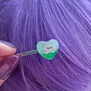 Agrafe de Păr Whimsical Kitten Heart - îmbrăcăminte și modă - accesorii păr - bandă de păr și agrafe păr - Artynos.ro