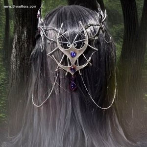 Moonshadow Empress, coroana 3 in 1 - îmbrăcăminte și modă - accesorii păr - accesorii de păr - Artynos.ro