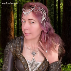 Coronita Elven Butterfly - accesorii nuntă - ornamente de păr de nuntă - accesorii păr nuntă - Artynos.ro