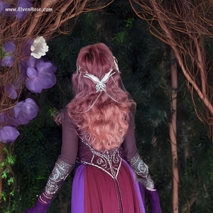 Coronita Elven Butterfly - accesorii nuntă - ornamente de păr de nuntă - accesorii păr nuntă - Artynos.ro