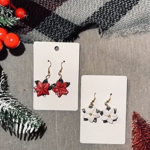 Cercei Iarna - Frosted Blossoms, Bijuterii, Cercei, Cercei cu figurine, Confectionarea bijuteriilor, Lucrare cu argila, ARTYNOS