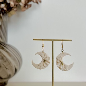 Cercei Argila - Luna de Catifea - bijuterii - cercei - cercei cu figurine - Artynos.ro