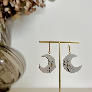 Cercei Argila - Luna de Catifea - bijuterii - cercei - cercei cu figurine - Artynos.ro