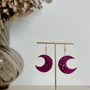 Cercei Argila - Luna de Catifea - bijuterii - cercei - cercei cu figurine - Artynos.ro