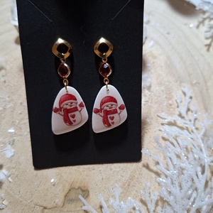 Bucurie de iarna - bijuterii - cercei - cercei cu figurine - Artynos.ro