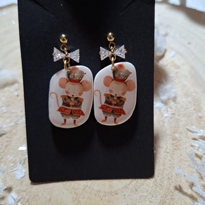 Bucurie de iarna - bijuterii - cercei - cercei cu figurine - Artynos.ro