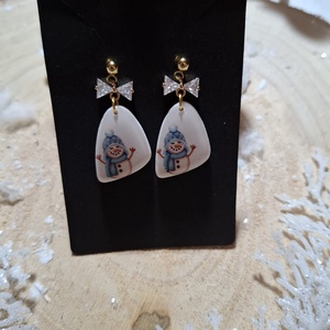 Bucurie de iarna - bijuterii - cercei - cercei cu figurine - Artynos.ro