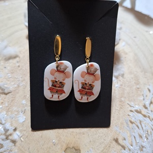 Magia Crăciunului  - bijuterii - cercei - cercei cu figurine - Artynos.ro