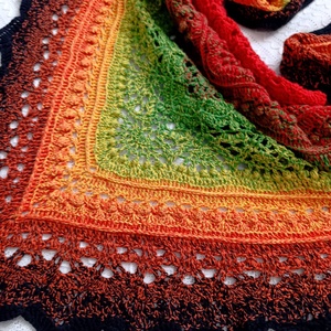 Șal handmade în culori vibrante 100% bumbac - îmbrăcăminte și modă - eșarfe, pălării, fularuri - șaluri - Artynos.ro