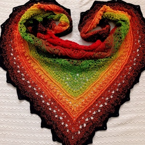 Șal handmade în culori vibrante 100% bumbac - îmbrăcăminte și modă - eșarfe, pălării, fularuri - șaluri - Artynos.ro