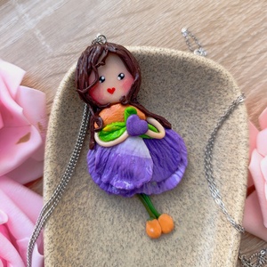 � Iris � Pandantiv handmade din lut polimeric - bijuterii - coliere - coliere cu pandative - Artynos.ro