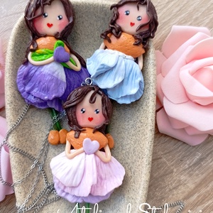  Amelia � Pandantiv handmade din lut polimeric - bijuterii - coliere - coliere cu pandative - Artynos.ro