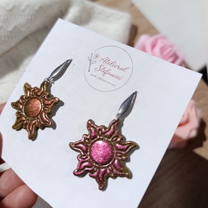 Cercei handmade Soare - bijuterii - cercei - cercei lungi - Artynos.ro