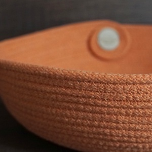 Rope basket - large, pumpkin coloured - casă & stil de viață - materiale de depozitare și sortare - coșuri depozitare - Artynos.ro