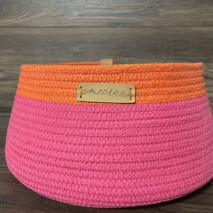 Rope basket - fuchia-orange dream, Casa & Stil de viata, Materiale de depozitare si sortare, Cosuri depozitare, Cusatura, ARTYNOS