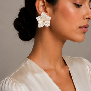 Cercei Floare de cires - accesorii nuntă - bijuterii mireasă - cercei mireasă - Artynos.ro