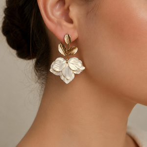 Cercei Floare  - accesorii nuntă - bijuterii mireasă - cercei mireasă - Artynos.ro