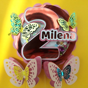 Set cake topper 3D cu shaker si fluturasi, Casa & Stil de viata, Echipamente de bucatarie, Arta de hartie, ARTYNOS