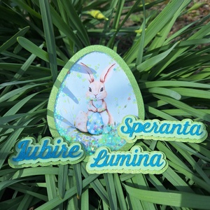 Set decoratiune Paste Iubire, Lumina, Speranta - decor de sărbători - decorațiuni de paște - decor masă de paște - Artynos.ro