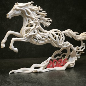 2026 Anul Calului � Statueta Armasarul Eteric imprimata 3D � Cal abstract � Disponibila in mai multe culori, , , ARTYNOS