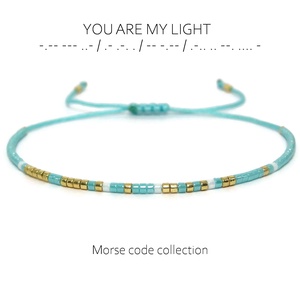 Bratara cod morse YOU ARE MY LIGHT. Bratari personalizate - bijuterii - brățări - brățară cu mărgele - Artynos.ro