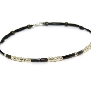 Bratara minimalista Best Bitches - cod morse / Bratari personalizate - bijuterii - brățări - brățară cu mărgele - Artynos.ro