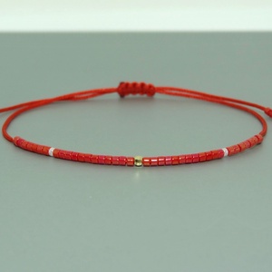 Bratara martisor cu biluta aur 14k si margele Miyuki Delica - bijuterii - brățări - brățară cu mărgele - Artynos.ro