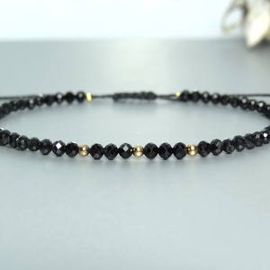 Bratara aur filat 14K / Gold Filled si turmalina neagra - Midnight Protection - Artynos.ro