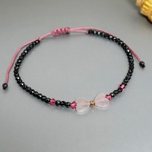 Bratara Rose Eclipse - pietre semipretioase cuart si hematit - bijuterii - brățări - brățări din mărgele - Artynos.ro