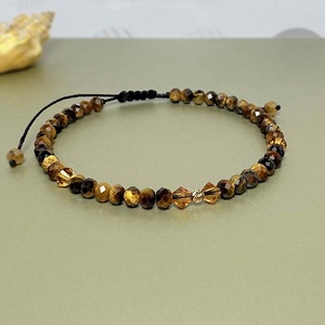 Bratara Amber Gold - pietre semipretioase ochi de tigru - bijuterii - brățări - brățări din mărgele - Artynos.ro