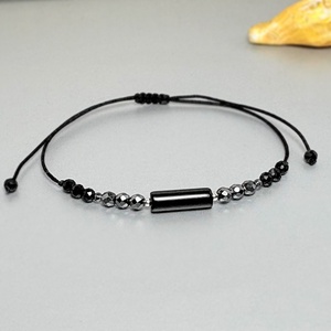Bratara protectie - onix, hematit si turmalina neagra - bijuterii - brățări - brățări din mărgele - Artynos.ro