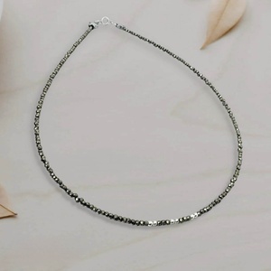 Colier pirita fatetata - Metallic Glow, Bijuterii, Coliere, Coliere din pietre semipretioase, Altele, ARTYNOS