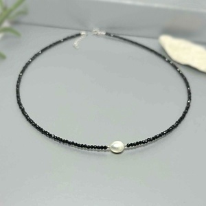 Colier perla cultura si turmalina - Artynos.ro