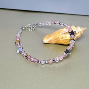 Bratara cuart roz si hematit  - bijuterii - brățări - brățări din mărgele - Artynos.ro