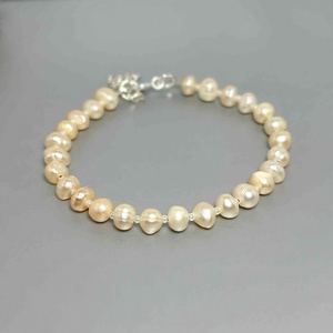 Bratara perle cultura - Blush Pearl - bijuterii - brățări - brățări din mărgele - Artynos.ro