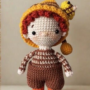 Zümi Zsombi � Albbinuta elf din amigurumi premium crosetata manual (16-17 cm) - Artynos.ro