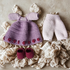 Oiuță Lili � Jucărie premium croșetată amigurumi cu hăinuțe detașabile (27 cm) - jucării și echipamente pentru copii - plușuri - păpușă croșetată, păpușă de pluș - Artynos.ro