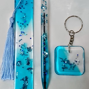 Seturi din rasina: breloc, pix si semn de carte , Casa & Stil de viata, Seturi de cadou, Altele, ARTYNOS