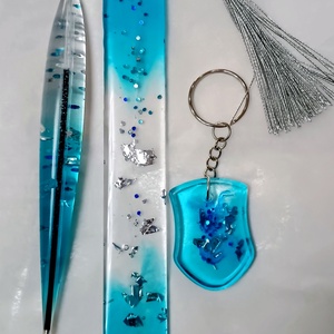 Seturi din rășină: breloc, pix și semn de carte  - casă & stil de viață - seturi de cadou - Artynos.ro