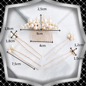 Bijuterii, ornamente de păr, catarame de păr: nuntă, mireasă, ornamente de păr casual, ES-H-SZ01 set de 5 - accesorii nuntă - ornamente de păr de nuntă - ornamente de păr mireasă - Artynos.ro