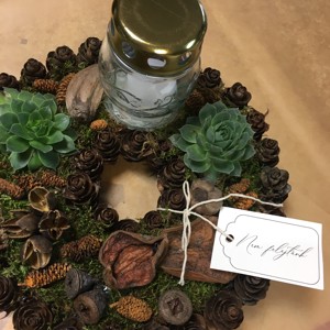 Coroană naturală, ornament funerar - Amintirile tale sunt eterne -  - Artynos.ro